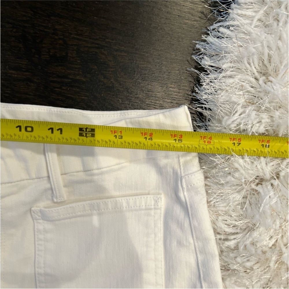 MOTHER Wide Leg Flare Jeans in Cream - Picture 7 of 10